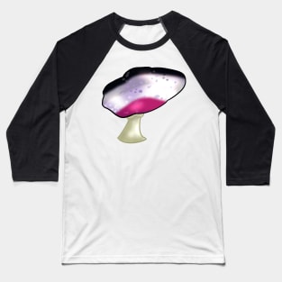 Asexual LGBTQ Pride Flag Mushroom Baseball T-Shirt